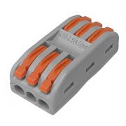 Клемма СМК 0.08-2.5мм4, 222-423 с рычагом 3 отверстия