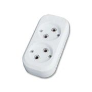 Колодка 2 гнезда, без заземления, Universal, АБС-пластик (еврослот) Universal