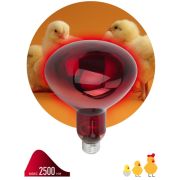 Лампа инфракрасная ИКЗК 220-250Вт, E27 (R127), 1277К красный свет ЭРА