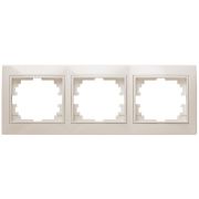 Рамка Plano на 3 поста гор. СУ слоновая кость 1-503-02
