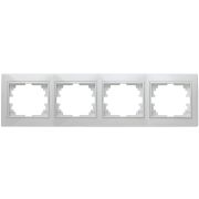 Рамка Plano на 4 поста гор. СУ белый 1-504-01
