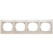 Рамка Plano на 4 поста гор. СУ слоновая кость 1-504-02
