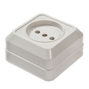 Розетка 1-местная, ОУ, без заземления, 16A, белый IN HOME BOLLETO 7022-W