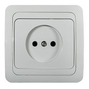Розетка 1-местная, СУ, без заземления, 16A, белая IN HOME CLASSICO 2022-W