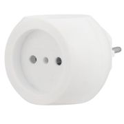 Разветвитель 3гн, тройник, б/з, 6А, 220В, белый, REXANT «Шар»