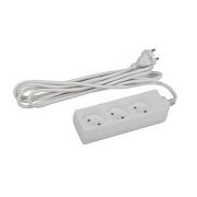 Электроудлинитель 3гн 1.5м ПВС 2*1,00мм², без заземления, Эра