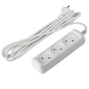 Электроудлинитель 3гн 5.0м ПВС 2*0,75мм², без заземления, ЭРА UX-3-5