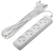 Электроудлинитель 4гн 3.0м ШВВП 2*0,75мм², без заземления, 6А, ЭРА