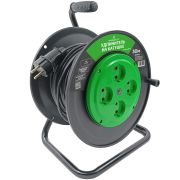 Электроудлинитель на катушке 4гн 30м ПВС 2*1,0мм², б/заземления, 10А, 2500Вт, Амбидекстр