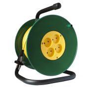 Электроудлинитель на катушке 4гн 40м ПВС 2*0,75мм², б/заземления, 10А, 1300Вт, ТМ Союз S-3104