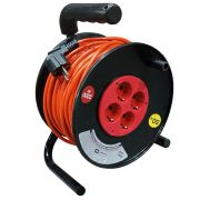 Электроудлинитель на катушке 4гн 50м ПВС 3*1,0мм² , 2200Вт, с/заземлением, Атлант