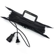 Электроудлинитель на рамке 1гн 10м ПВС 2*0,75мм², б/заземления, 6А 1300Вт, Амбидекстр