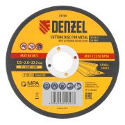 Круг отрезной по металлу, 125 х 2,0 х 22,2 мм, WA60TBF// Denzel
