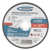 Круг отрезной по металлу, 150 х 1,2 х 22,2 мм, WA46TBF// Gross