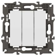 Выключатель 3-кл. Elegance 14-1107-01М 250В 10АХ матов. бел. Эра Б0065796