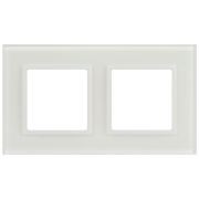 Рамка 2-м Elegance 14-5102-01М для розеток и выключателей стекло матов. бел. Эра Б0065834