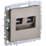 Розетка компьютерная двойн. СП RJ45 кат.5E BRITE РК10-2-БрШ механизм шампань IEK BR-K20-1-K37