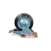 Колесо поворотное резина SCb 63 160 мм с тормозом (N)