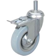 Колесо аппаратное поворотное SCtgb 42 100 мм с болтом и тормозом (F)