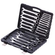 Набор ключей комбинированных, трещоточных шарнирных 13 шт. Matrix