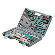 Набор инструментов, 1/2«, 1/4», CrV, 12 гранные головки, пластиковый кейс, 76 предметов Stels
