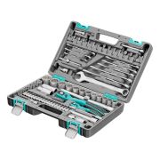 Набор инструментов 1/2«, 1/4», CrV, 12 гранные головки, пластиковый кейс, 82 предмета Stels
