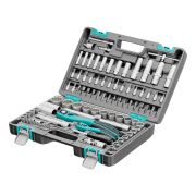 Набор инструментов 1/2«, 1/4», CrV, 12 гранные головки, пластиковый кейс, 94 предмета Stels