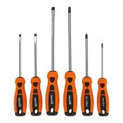 Набор отверток «Point», CrV, двухкомпонентные рукоятки, 6 шт, Sparta