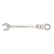 Ключ комбинированный трещоточный, 18 мм, CrV, шарнирный, зеркальный хром Matrix