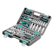 Набор инструментов, 1/2«, 1/4», CrV, пластиковый кейс 69 предметов Stels