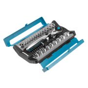 Набор торцевых головок, трещотка 120 зубьев, 1/2«, 1/4», CrV, 41 предмет Gross