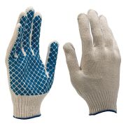 Перчатки х/б, ПВХ покрытие, «Шахматный облив», 10 класс