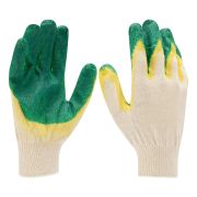 Перчатки хб с двойным латексным обливом