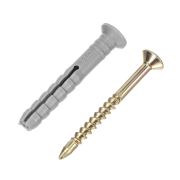 Дюбель-гвоздь полипропиленовый с потайным бортиком 6 х 40 мм, 200 шт Сибртех