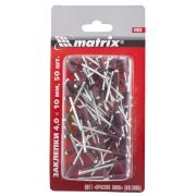 Заклепки 4.0 х 10 мм RAL 3005, красное вино, 50 шт Matrix