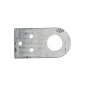 Проушина прямая, 2 мм, 75 х 40 мм, цинк Сибртех