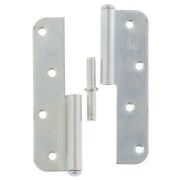 Петля накладная ПН1-130 правая, цинк, 4 шт, (Металлист)