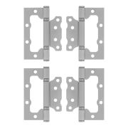 Петля накладная ПНУ-100, белая, 4 шт, (Металлист)