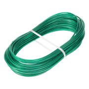 Трос металлополимерный зеленый ПР-3.0, толщина 3.0 мм, моток 20 метров Сибртех