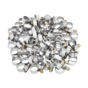 Хомуты металлические, Стандартное болтовое крепление 10-16 мм, 100 штук в упаковке, ширина 9 мм Сибртех