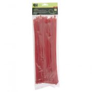 Хомуты, 300 x 3.6 мм, пластиковые, красные, 100 шт Сибртех