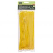 Хомуты, 250 x 3.6 мм, пластиковые, желтые, 100 шт Сибртех