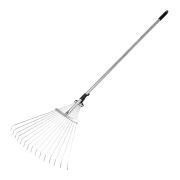 Грабли веерные стальные, 190 - 520 х 1200 - 1500 мм, 15 зубьев, раздвижные, стальной черенок, Palisad