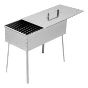 Коптильня двухъярусная 500 x 270 x 175 мм, нержавеющая сталь, 0.8 мм, с поддоном, на ножках, Camping Palisad