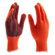 Перчатки полиакрилонитрильные плюшевого переплет, ПВХ «Точка», 10 кл, 58 гр Сибртех