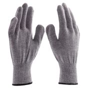 Перчатки трикотажные, акрил, серое мулине, оверлок Сибртех