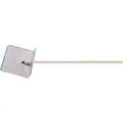 Лопата для уборки снега тротуарная, алюминиевая, 400 х 400 х 1420, деревянный черенок, Сибртех