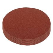 Круг абразивный на ворсовой подложке под «липучку», P 80, 125 мм, 10 шт Matrix