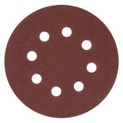 Круг абразивный на ворсовой подложке под «липучку», перфорированный, P 120, 125 мм, 5 шт Matrix