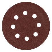 Круг абразивный на ворсовой подложке под «липучку», перфорированный, P 80, 125 мм, 5 шт Matrix